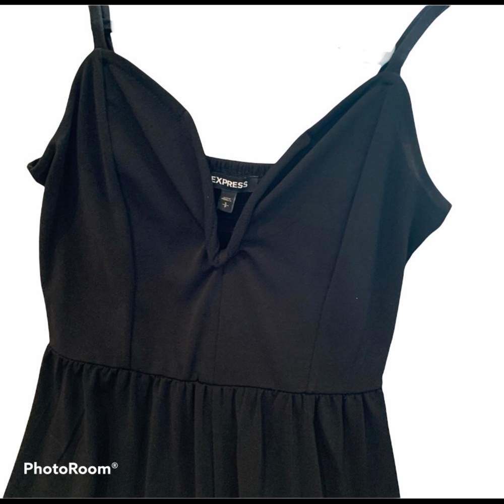 Express Wide Leg Black Jumpsuit - Picture 5 of 6